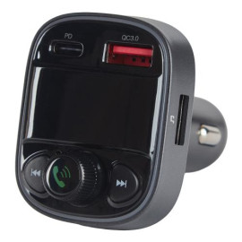 Модулятор FM, VOIN W-3387, 12-24V 1 USB QC3.0, PD 18W, BT5.0, Hands free, вольтметр