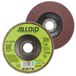 Alloid. Круг лепестковый торцевой 125 мм, зерно 320, T27