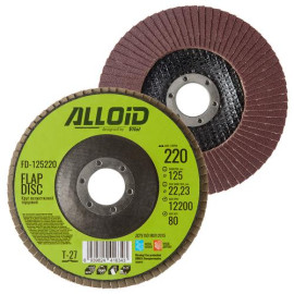 Alloid. Круг лепестковый торцевой 125 мм, зерно 220, T27