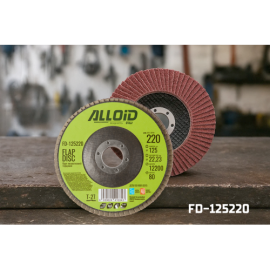 Alloid. Круг лепестковый торцевой 125 мм, зерно 220, T27