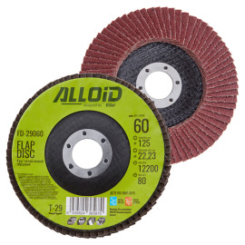 Alloid. Круг лепестковый торцевой, 125 мм, зерно  60, T29