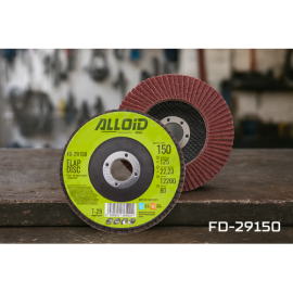 Alloid. Круг лепестковый торцевой, 125 мм, зерно 150, T29
