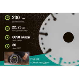 Alloid Pro. Диск алмазный многоцелевой 230мм