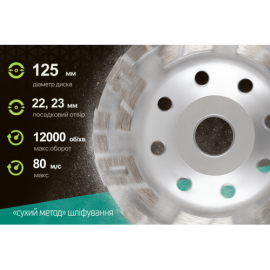 Alloid Pro. Диск алмазный шлифовальный Advanced Segment 125мм