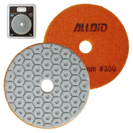 Alloid Pro. Круг алмазный шлифовальный на липучке COMBS 100 мм,  зерно  300