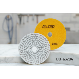 Alloid Pro. Круг алмазный шлифовальный на липучке 100 мм, зерно  100