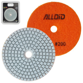 Alloid Pro. Круг алмазный шлифовальный на липучке 100 мм, зерно  200
