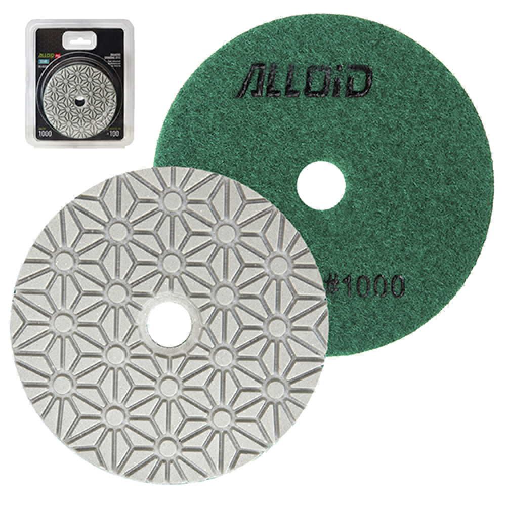 Alloid Pro. Круг алмазный шлифовальный на липучке STAR 100 мм,  зерно 1000