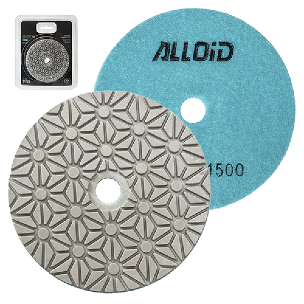 Alloid Pro. Круг алмазный шлифовальный на липучке STAR 100 мм,  зерно 1500