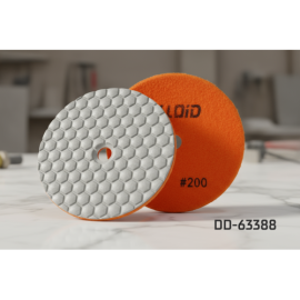 Alloid Pro. Круг алмазный шлифовальный на липучке HEXAGON 100 мм,  зерно  200