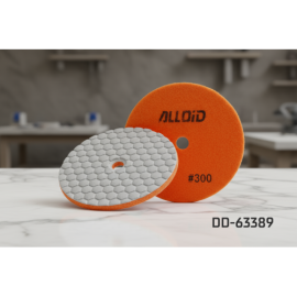 Alloid Pro. Круг алмазный шлифовальный на липучке HEXAGON 100 мм,  зерно  300