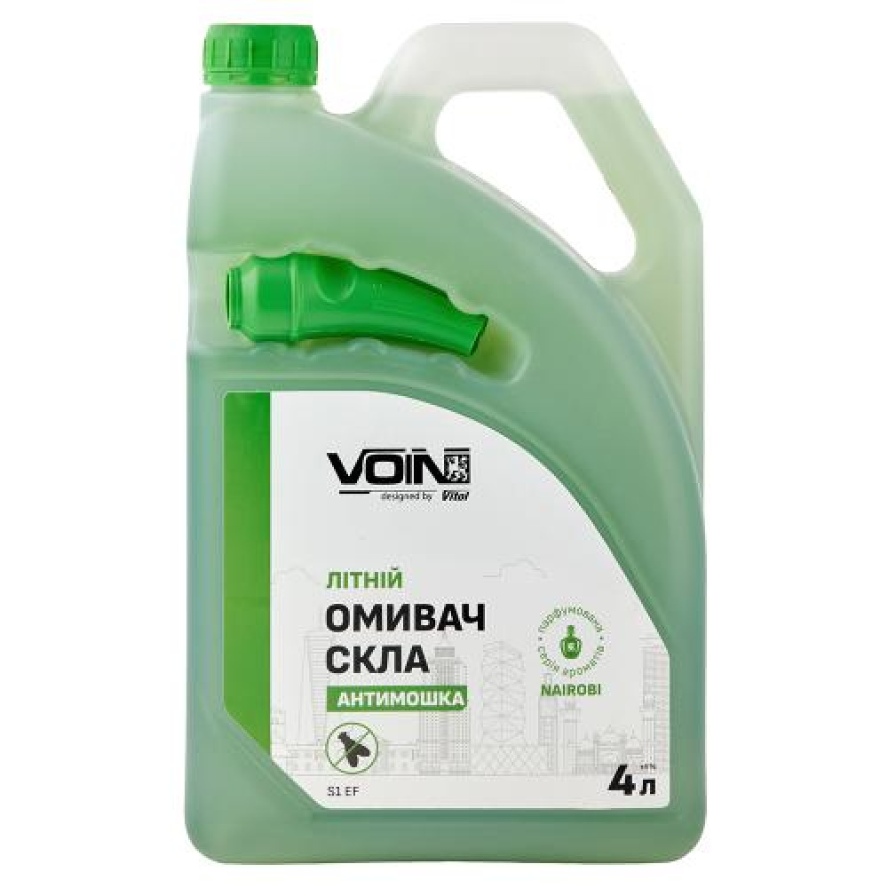 Омыватель стекол летний VOIN Найроби 4л антимошка (канистра с лейкой)