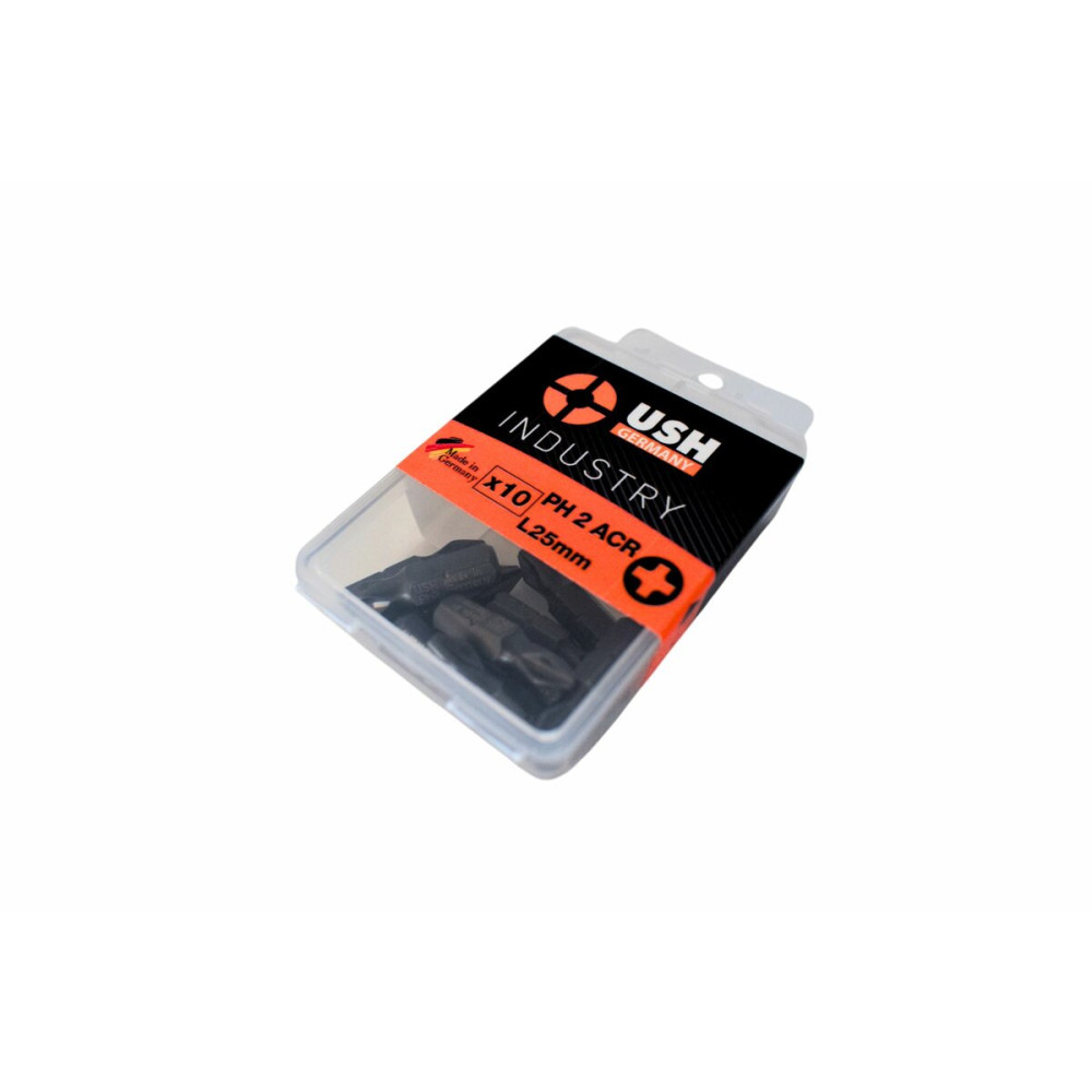 Насадка викруткова USH Industry ACR : Phillips PH2 x 25 мм. Уп. 10 шт.