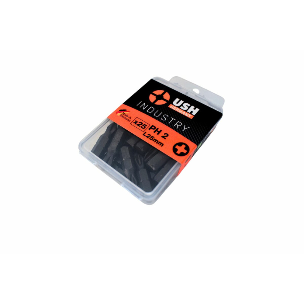 Насадка викруткова USH Industry : Phillips PH2 x 25 мм. Torsion Уп. 25 шт.