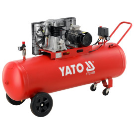 Компресор мережевий YATO 380 В, 2,2 кВт, тиск ≤ 10 Bar,  под. повітря- 400 л/хв, ресивер- 200 л [1]