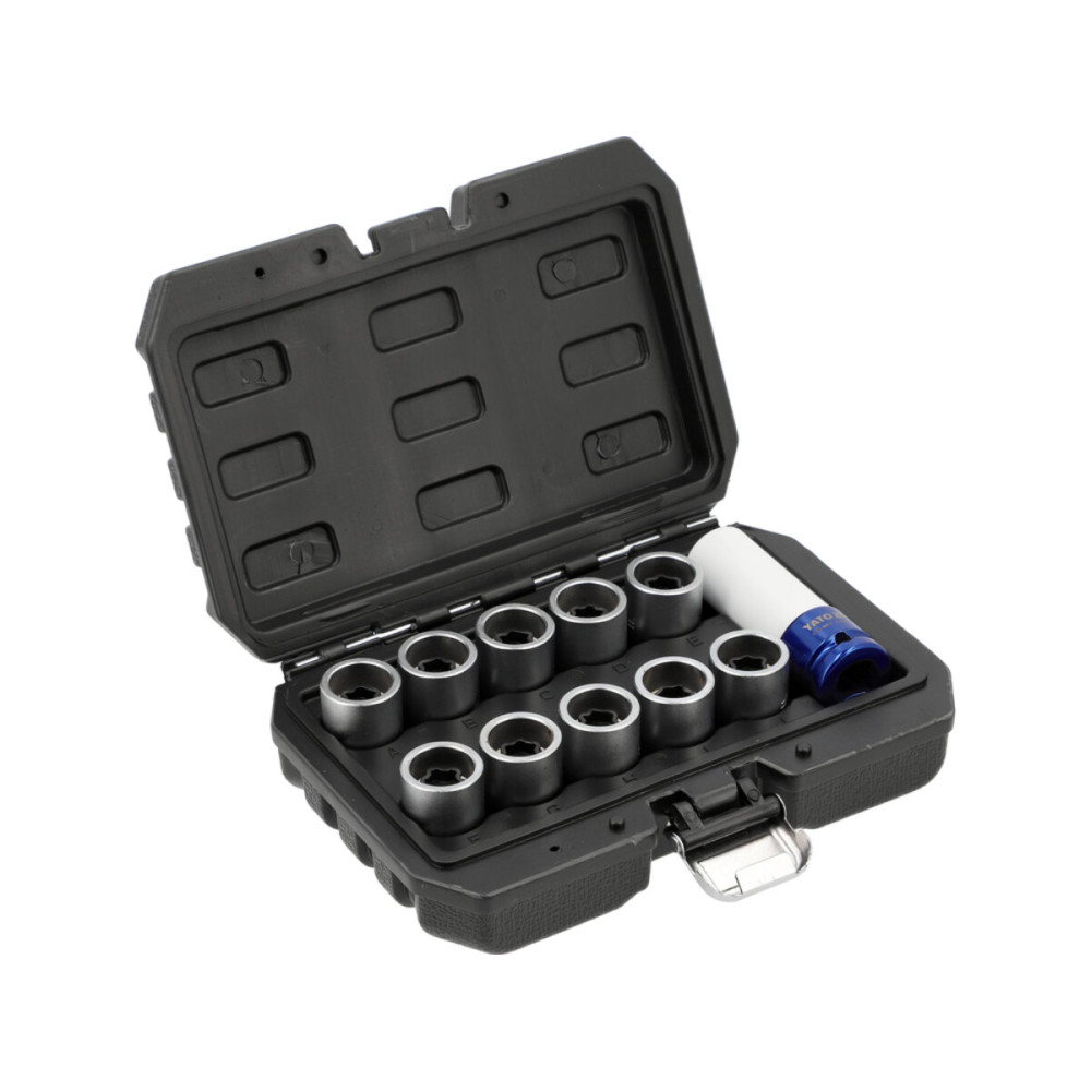 Набір головок YATO для колісних гайок TOYOTA з квадрат-1/2", компл.11шт [10]