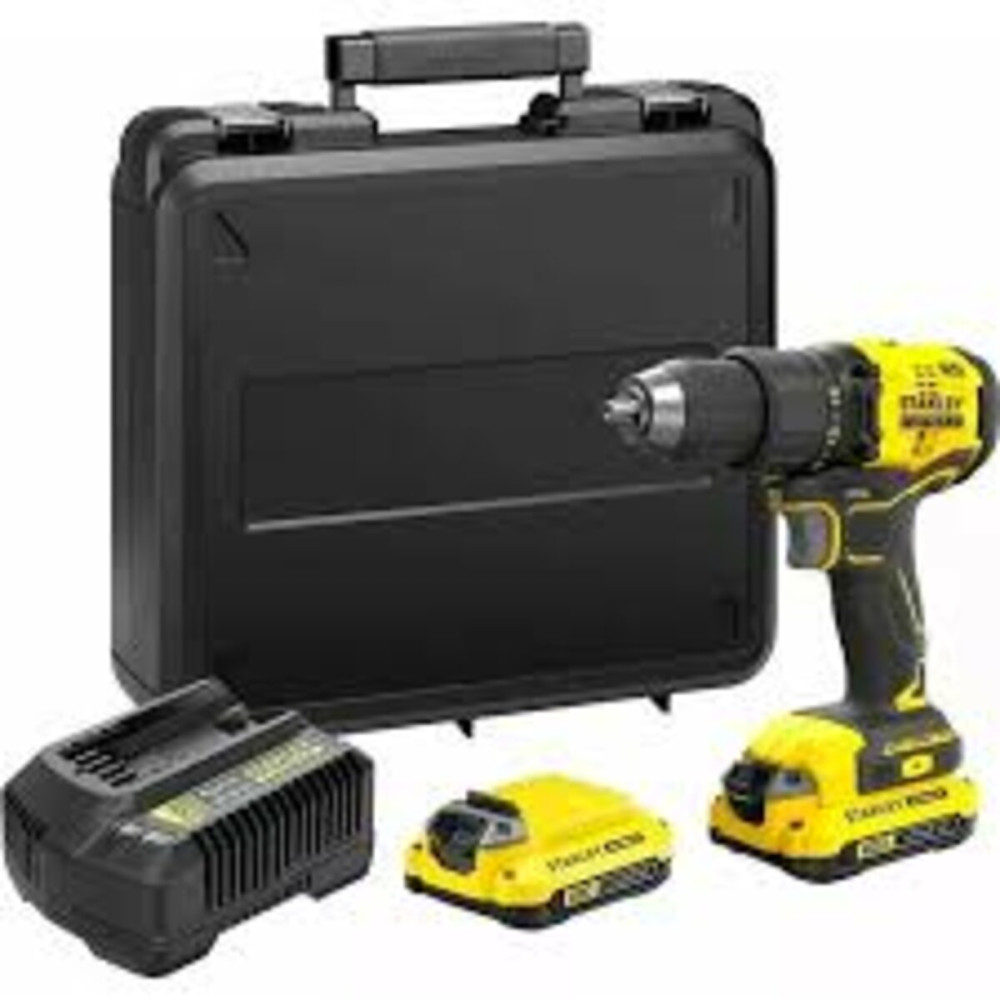 Шуруповерт акумуляторний безщітковий FATMAX 20V 2х2А акум, 60Нм+кейс