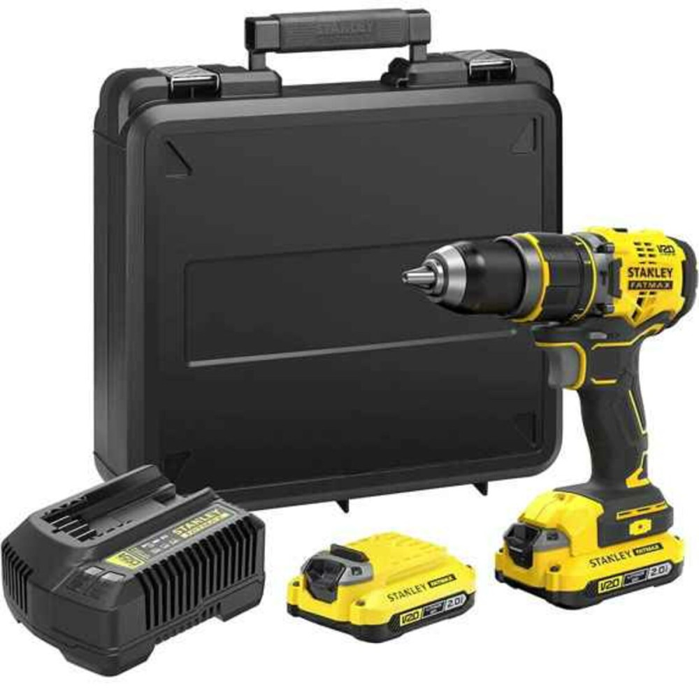 Шуруповерт акумуляторний ударний безщітковий FATMAX 20V для важких робіт, 2х2А акум, 80Нм+кейс