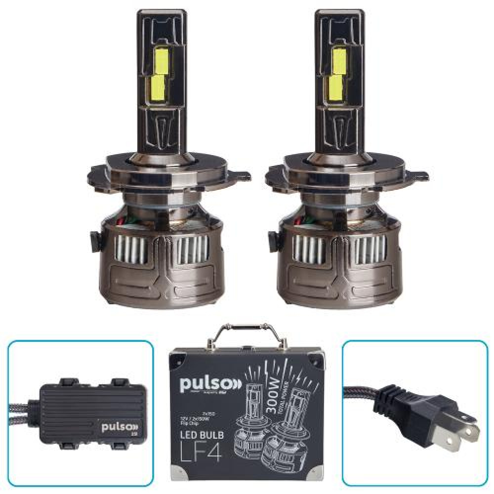 Лампы PULSO LF4-H4-H/L/Flip Chip/12V/300W/100000Lm/6000k