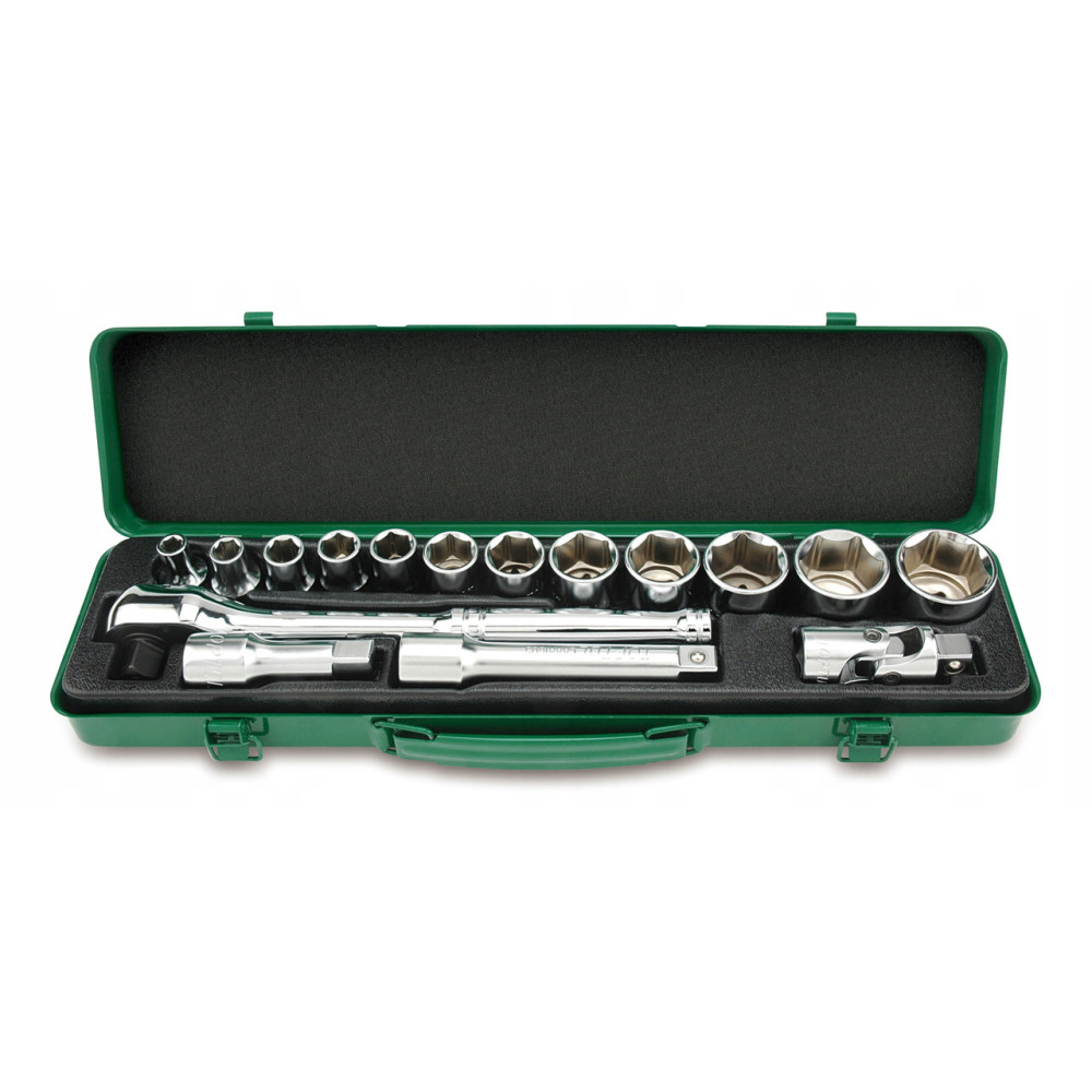 Набор головок с трещоткой TOPTUL 1/2" 16 ед. (6-гр.) GCAD1601