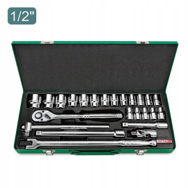 Набор инструмента головки с трещоткой TOPTUL 1/2" 24ед. (6-гр.) GCAD2401