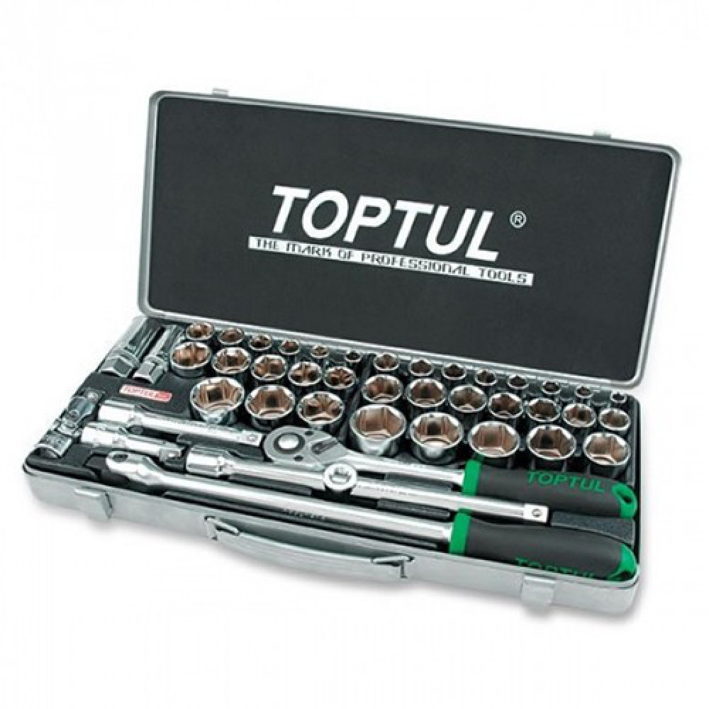 Комбинированный набор инструментов TOPTUL 1/2" (дюйм+метр.) 43ед. GCAD4303