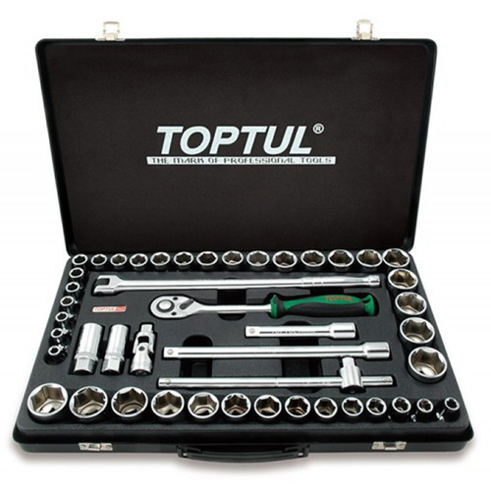 Комбинированный набор инструментов TOPTUL 1/2" (дюйм+метр.) 46ед. GCAD4601
