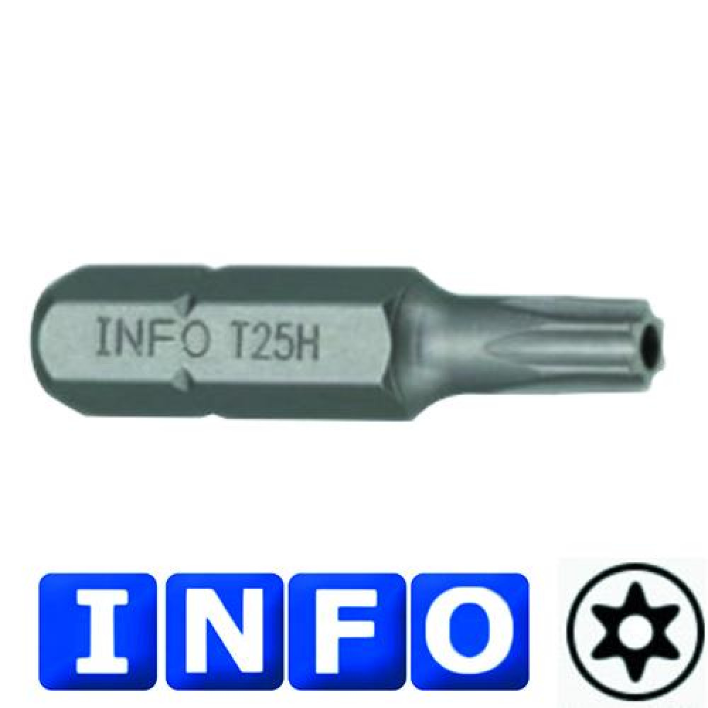 1/4" Бита Torx с отверстием Т40Н, L=30 мм (INFO 9273040 I)