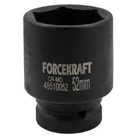 Головка торцева ударна глибока 1" 52 мм (6-гр.) FORCEKRAFT FK-48510052