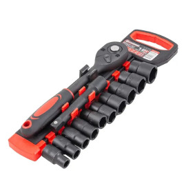 Набір головок ударних з тріскачкою 12 пр. 1/2" (6-гр.) FORCEKRAFT FK-012-5K