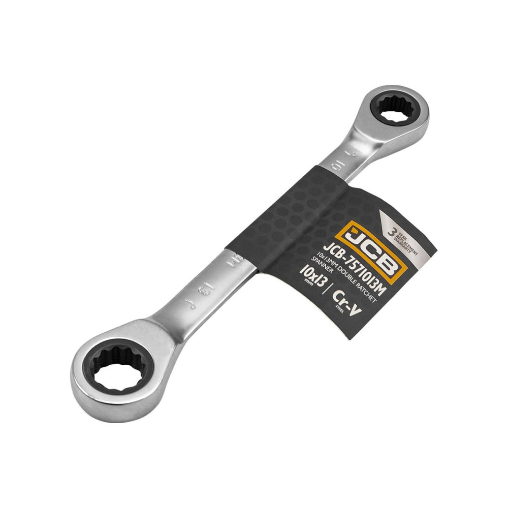 Ключ накидний з тріскачкою 10х13 мм JCB Tools JCB-7571013M