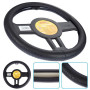 Чехол руля  VLOD-24LC10 BK/RD L  черн/БО/кожа
