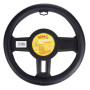 Чехол руля  VLOD-24LC10 BK/RD L  черн/БО/кожа
