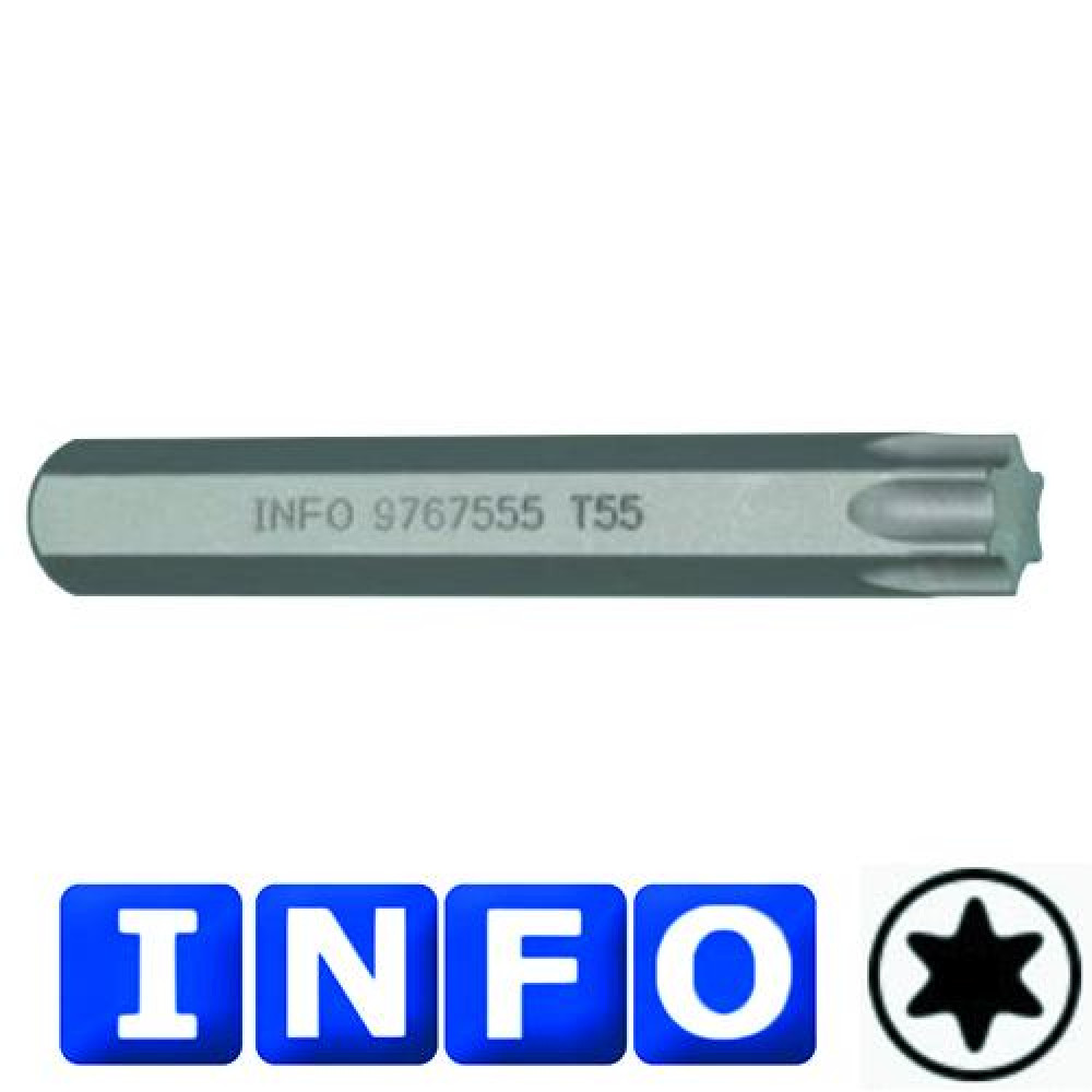 10 мм Бита Torx T50, L=75 мм (INFO 9767550 I)