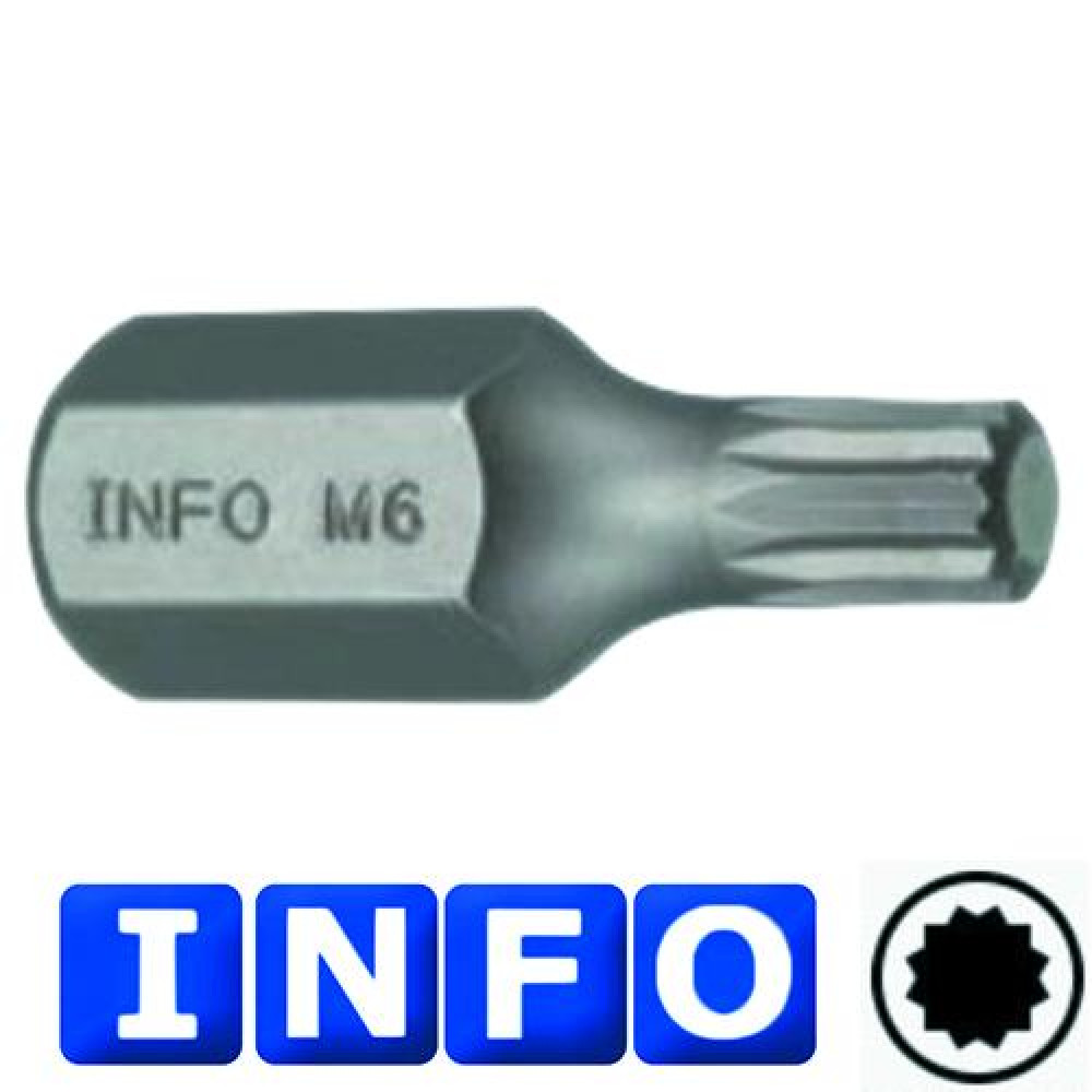 10 мм Бита Spline M8, L=30 мм (INFO 9783008 I)