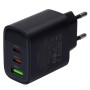 Сетевое зарядное устройство с дисплеем BOROFONE BA98A USB-C1/C2:30W, USB-A?18W Black