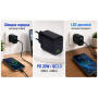 Сетевое зарядное устройство с дисплеем BOROFONE BA98A USB-C1/C2:30W, USB-A?18W Black