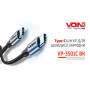 Кабель VOIN VP-3501C B Type C - Type C 5А/20V, QC4.0/PD 1m, black (быстрая зарядка/передача данных)
