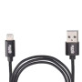 Кабель VOIN CC-1801L BK, USB - Lightning 3А, 1m, black (быстрая зарядка/передача данных)