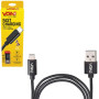 Кабель VOIN CC-1801L BK, USB - Lightning 3А, 1m, black (быстрая зарядка/передача данных)