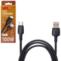 Кабель  VOIN CC-1201C USB - Type C 100W 1m, Black (быстрая зарядка/передача данных)