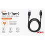 Кабель VOIN CC-1202C Type C - Type C 60W 1m, black (быстрая зарядка/передача данных)