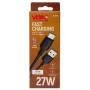 Кабель  VOIN CC-1501C USB - Type C 3А, 1m, black (быстрая зарядка/передача данных)