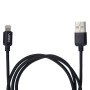 Кабель  VOIN CC-1502L USB - Lightning 2.4А, 1m, black (быстрая зарядка/передача данных)
