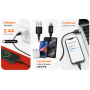 Кабель VOIN CC-1502L USB - Lightning 2.4А, 1m, black (быстрая зарядка/передача данных)