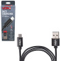 Кабель VOIN CC-1802M BK, USB - Micro USB 3А, 2m, black (быстрая зарядка/передача данных)