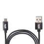 Кабель VOIN CC-1802M BK, USB - Micro USB 3А, 2m, black (быстрая зарядка/передача данных)