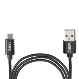 Кабель  VOIN CC-1801M BK, USB - Micro USB 3А, 1m, black (быстрая зарядка/передача данных)