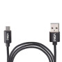Кабель VOIN CC-1801M BK, USB - Micro USB 3А, 1m, black (быстрая зарядка/передача данных)