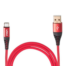 Кабель  VOIN CC-4202C RD USB - Type C 3А, 2m, red (быстрая зарядка/передача данных)
